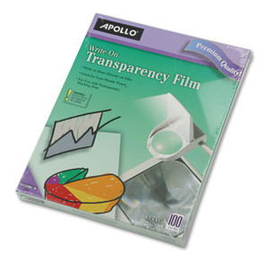 Apollo Write-On Transparency Film, 8.5 x 11, 100/Box Product Image 