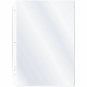 C-Line Top Load Heavyweight Mini Sheet Protectors - For 5 1/2" x 8 1/2" Sheet - 3 x Holes - Ring Binder - Clear - Polypropylene