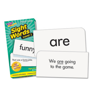 TREND Skill Drill Flash Cards, Sight Words Set 1, 3 x 6, Black and White, 96/Set (TEPT53017) View Product Image