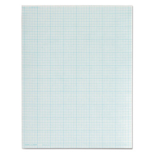 TOPS Cross Section Pads, Cross-Section Quadrille Rule (8 sq/in, 1 sq/in), 50 White 8.5 x 11 Sheets View Product Image