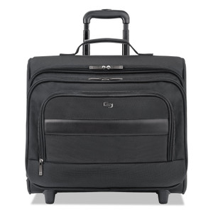 Solo Classic Rolling Overnighter Case, Fits Devices Up to 15.6", Ballistic Polyester, 16.14 x 6.69 x 13.78, Black