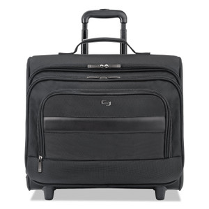 Solo Classic Rolling Overnighter Case, Fits Devices Up to 15.6", Ballistic Polyester, 16.14 x 6.69 x 13.78, Black (USLB644) View Product Image