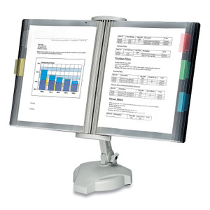 Fellowes Reference Rack, Plastic, Letter, 10 Pockets, Platinum (FEL22300) View Product Image