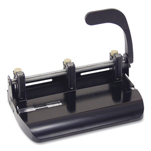 Officemate 32-Sheet Heavy-Duty Two-Three-Hole Punch with Lever Handle, 9/32" Holes, Black
