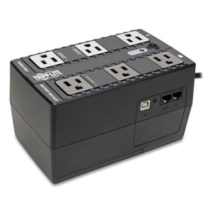 Tripp Lite ECO Series Energy-Saving Standby UPS, 6 Outlets, 350 VA, 316 J (TRPECO350UPS) View Product Image