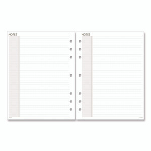 AT-A-GLANCE Lined Notes Pages for Planners/Organizers, 8.5 x 5.5, White Sheets, Undated