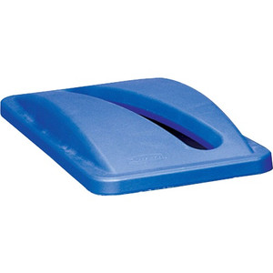 Rubbermaid Commercial Slim Jim Paper Recycling Container Lid - Rectangular - Resin - Blue