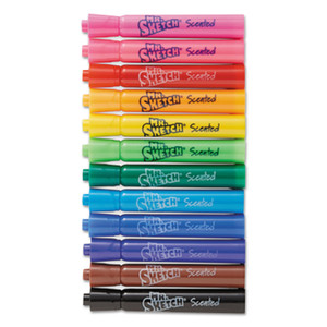 Mr. Sketch Scented Watercolor Marker Classroom Set, Broad Chisel Tip, Assorted Colors, 192/Set
