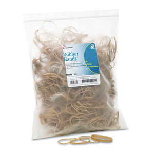 AbilityOne 7510015783514 SKILCRAFT Rubber Bands, Size 54 (Assorted), Assorted Gauges, Beige, 1 lb Box, 1,900/Pack View Product Image