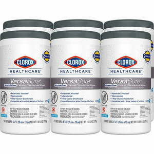 Clorox Healthcare VersaSure Disinfectant Wipes - Ready-To-Use - 5" Length x 6" Width - Strong, Durable, Alcohol-free, Fume-free, Fragrance-free, Pre-moistened - White - 150/Tub - (CLO31758CT)