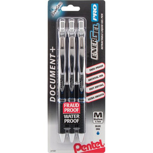 EnerGel PRO Retractable Liquid Gel Ink Pens - 0.7 mm Medium Pen Point - Refillable - Retractable - Blue Ink - Gel-based