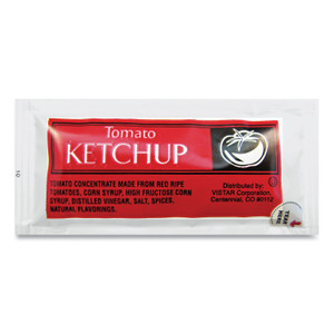 Vistar Condiment Packets, Ketchup, 0.25 oz Packet, 200/Carton