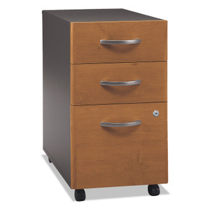 Bush Series C Mobile Pedestal File, Left/Right, 3-Drawers: Box/Box/File, Legal/Letter/A4/A5, Cherry/Gray, 15.75" x 20.25" x 27.88" (BSHWC72453SU)