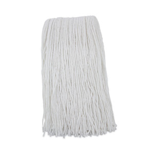 Boardwalk Premium Cut-End Wet Mop Heads, Rayon, 20oz, White, 12/Carton