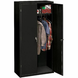 HON Brigade Storage Cabinet - 72" Height x 36" Width x 18.1" Depth - 6 Shelve(s) - 5 Adjustable Shelf(ves) - Material: Steel - Finish: Black