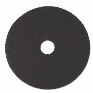3M Low-Speed Stripper Floor Pad 7200, 19" Diameter, Black, 5/Carton