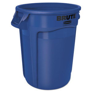 Rubbermaid Commercial Vented Round Brute Container, 32 gal, Plastic, Blue (RCP2632BLU) View Product Image