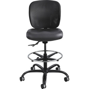 Safco Vue Heavy-duty Stool - Baltic Seat Color - Vinyl Seat Material - Baltic Back Color - Nylon Back Material - 5-star Base