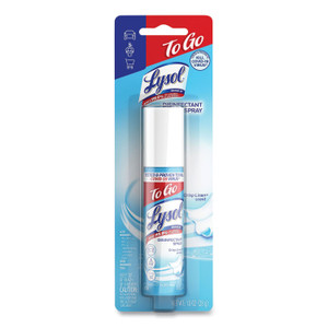 LYSOL Brand Disinfectant Spray To Go, Crisp Linen, 1 oz Aerosol Spray, 12/Carton (RAC79132CT) View Product Image