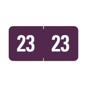 Smead Yearly End Tab File Folder Labels, 23, 0.5 x 1, Purple, 25/Sheet, 10 Sheets/Pack
