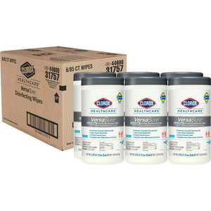 Clorox Company Disinfecting Wipes, 6-3/4"x8", 85/Canister, 6/CT, White (CLO31757CT) View Product Image