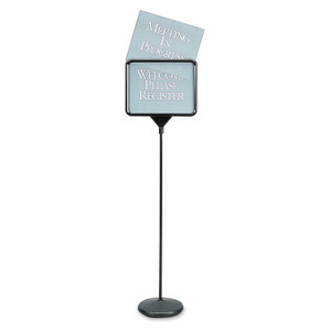 Quartet Sign(ware) Pedestal Sign, 14 x 11, Assorted Signage, Black Frame View Product Image