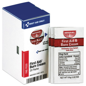 First Aid Only Refill for SmartCompliance General Business Cabinet, Burn Cream, 0.9g Packets, 20/Box (FAOFAE7030) View Product Image