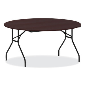 Alera Round Wood Folding Table, 59" Diameter x 29.13h, Mahogany (ALEFT7260DMY) View Product Image