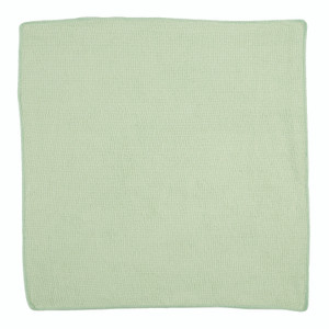 Rubbermaid Commercial Microfiber Cleaning Cloths, 16 x 16, Green, 24/Pack RCP1820582