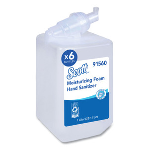 Scott Pro Moisturizing Foam Hand Sanitizer, 1,000 mL Refill, Fruity Cucumber Scent, 6/Carton (KCC91560) View Product Image