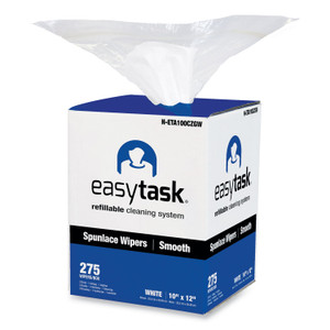 HOSPECO Easy Task A100 Wiper, Center-Pull, 1-Ply, 10 x 12, White, 275 Sheets/Roll with Zipper Bag (HOSNETA100CZGW) View Product Image