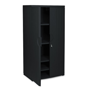 Iceberg Rough n Ready Storage Cabinet, Four-Shelf, 36w x 22d x 72h, Black (ICE92571) View Product Image