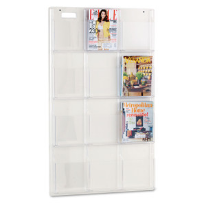 Safco 12 Pocket Magazine Display - 12 Pocket(s) - (SAF5602CL)