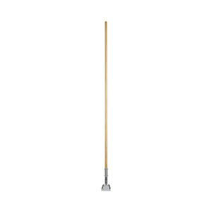 Boardwalk Clip-On Dust Mop Handle, Lacquered Wood, Swivel Head, 1" dia x 60", Natural