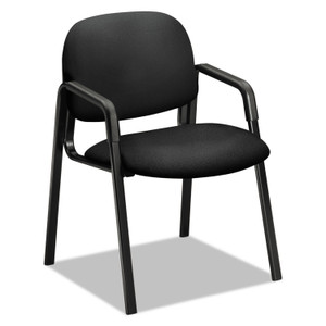 HON Solutions Seating 4000 Series Leg Base Guest Chair, Fabric Upholstery, 23.5" x 24.5" x 32", Black Seat/Back, Black Base (HON4003CU10T) View Product Image