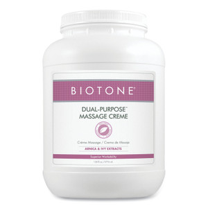 Biotone Dual-Purpose Massage Creme, 1 gal Jar, Unscented (BTNDPC1G) View Product Image