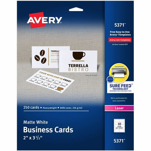 Avery Microperforated Business Cards with Sure Feed(R) Technology - 97 Brightness - A4 - 8 1/2" x 11" - 80 lb Basis Weight - 216 g/m² Grammage