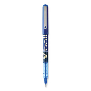 Pilot VBall Liquid Ink Roller Ball Pen, Stick, Fine 0.7 mm, Blue Ink, Blue/Clear Barrel, Dozen (PIL35113) View Product Image