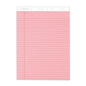 TOPS Prism + Colored Writing Pads, Wide/Legal Rule, 50 Pastel Pink 8.5 x 11.75 Sheets, 12/Pack (TOP63150) View Product Image