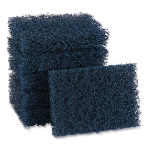Boardwalk Extra Heavy-Duty Scouring Pad, 3.5 x 5, Dark Blue, 20/Carton