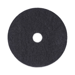 Boardwalk Stripping Floor Pads, 20" Diameter, Black, 5/Carton (BWK4020BLA) View Product Image