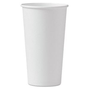 SOLO Single-Sided Poly Paper Hot Cups, 20 oz, White, 600/Carton (SCC420W) View Product Image