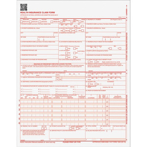 TOPS CMS-1500 Laser Printer Forms - 20 lb - 1 Part - 8.50" x 11" Form Size - White - Red Print Color