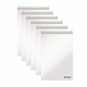 Ampad Steno Pads, Gregg Rule, Green Cover, 80 Green-Tint 6 x 9 Sheets, 6/Pack