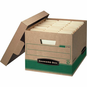Bankers Box Recycled STOR/FILE File Storage Box - Internal Dimensions: 12" Width x 15" Depth x 10" Height - External Dimensions: 12.5" Width x 16.3" Depth x 10.3" Height - Media Size Supported: Letter, Legal - Lift-off Closure - Medium Duty