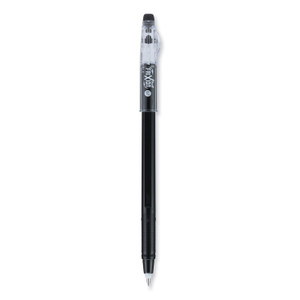 Pilot FriXion ColorSticks Erasable Gel Pen, Clipless Stick, Fine 0.7 mm, Black Ink, Black Barrel, Dozen (PIL32465) View Product Image