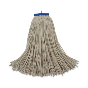 Boardwalk Cut-End Lie-Flat Wet Mop Head, Cotton, 24oz, White (BWK724CEA) View Product Image