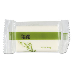 Pure & Natural Body and Facial Soap, Fresh Scent, # 3/4 Flow Wrap Bar, 1,000/Carton (PNN500075) View Product Image