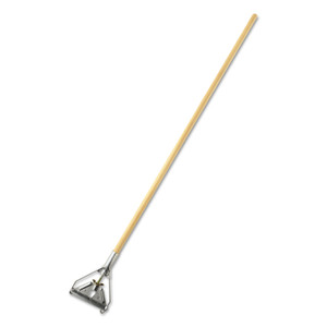 Rubbermaid Commercial Invader Side-Gate Wet-Mop Handle, 1.13" dia x 60", Wood/Steel