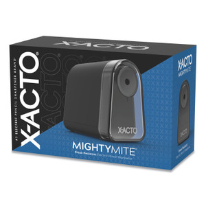 X-ACTO Model 19501 Mighty Mite Home Office Electric Pencil Sharpener, AC-Powered, 3.5 x 5.5 x 4.5, Black/Gray/Smoke